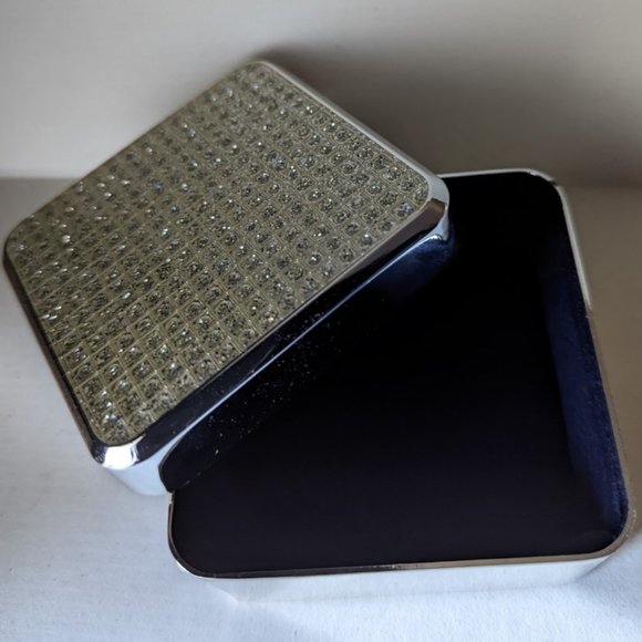 Enesco Silver Options Square Trinket Box (lined) - Picture 2 of 2